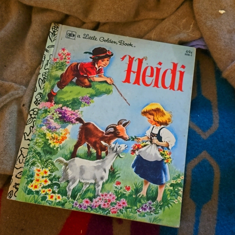 Vintage Little Golden Book Heidi 1979